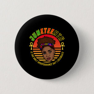 Queen Ankh Independence Day 1865 Juneteenth 2023 6 Cm Round Badge