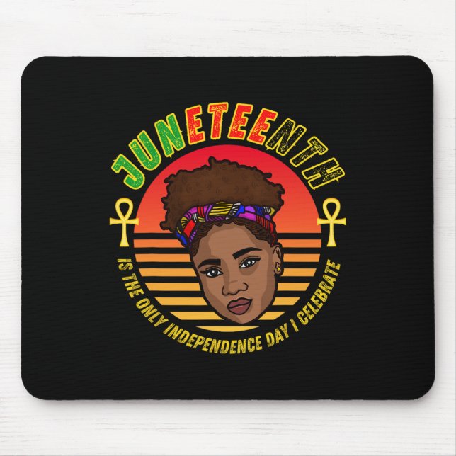 Queen Ankh Independence Day 1865 Juneteenth 2023  Mouse Mat (Front)