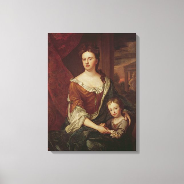 Queen Anne and William, Duke of Gloucester Canvas Print (Front)