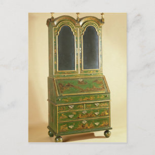 Queen Anne bureau cabinet with ball feet, c.1710 Postcard