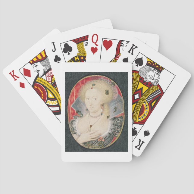 Queen Anne of Denmark, miniature Playing Cards (Back)