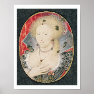 Queen Anne of Denmark, miniature Poster