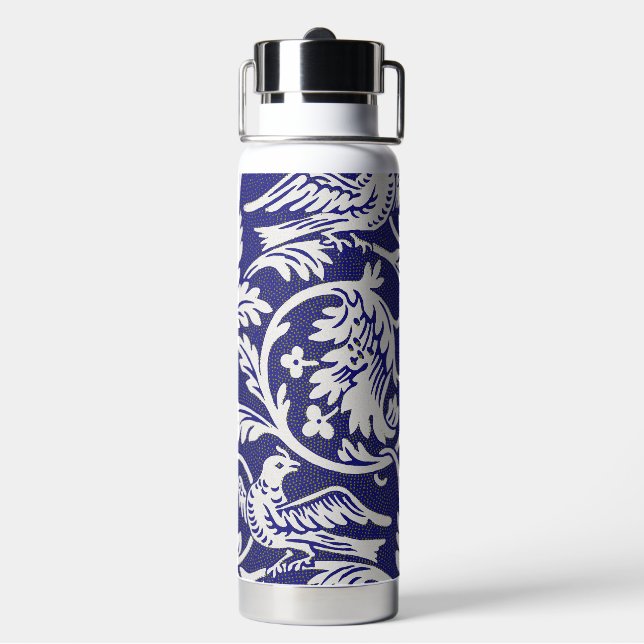 Queen Anne Pattern, William Morris Water Bottle (Back)