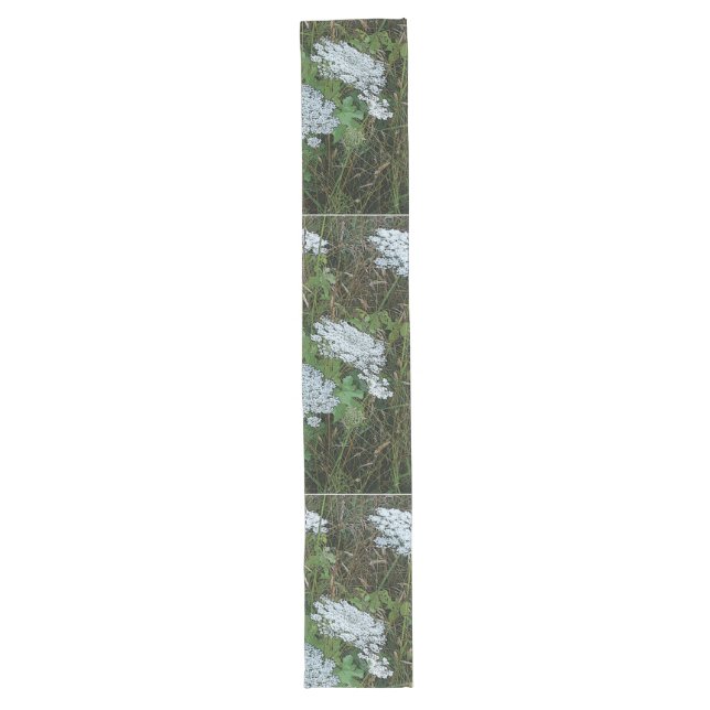 Queen Anne’s Lace White Wild Flower Long Table Runner (Front)