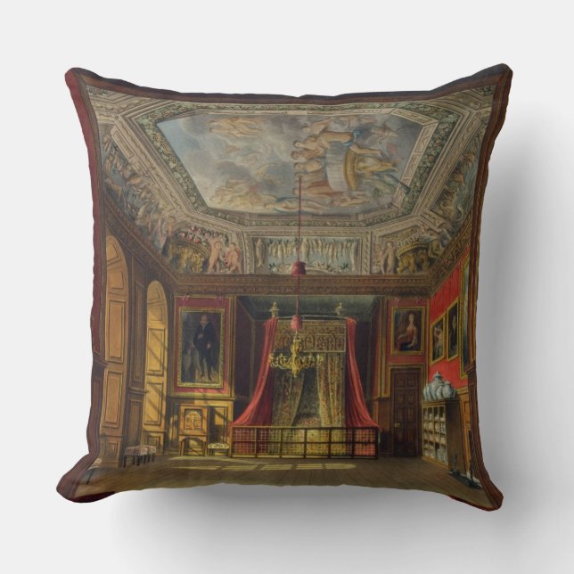 Queen Anne's Bed, Windsor Castle, from 'Royal Resi Cushion (Front)