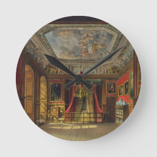 Queen Anne's Bed, Windsor Castle, from 'Royal Resi Round Clock