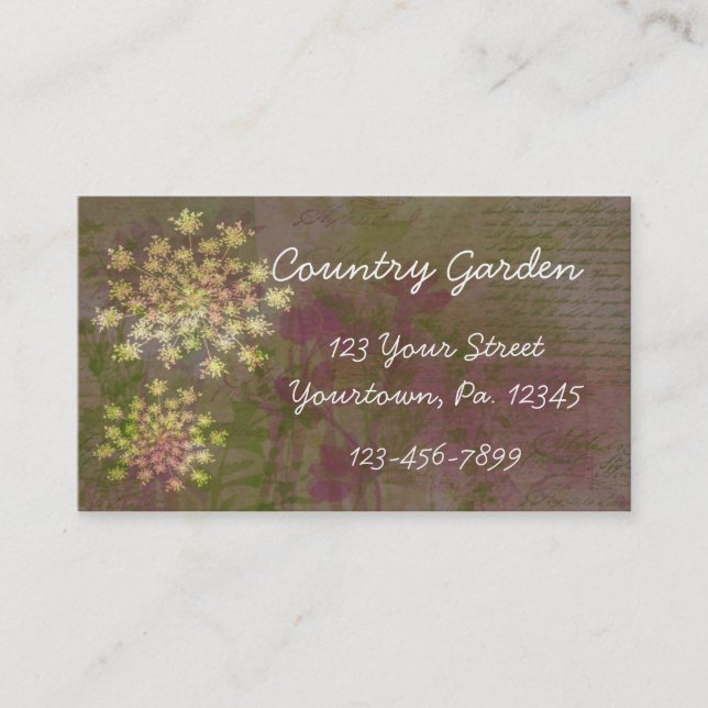 Queen Anne's Lace Business Card (Front)