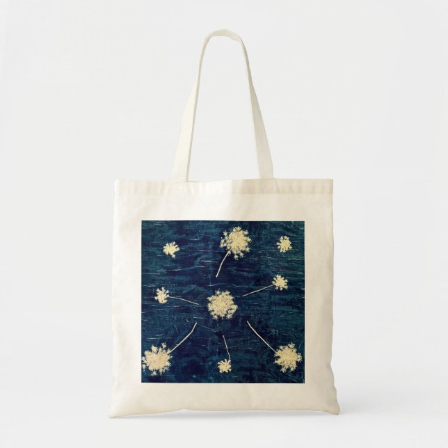 Queen Anne's Lace Cyanotype Tote Bag (Front)