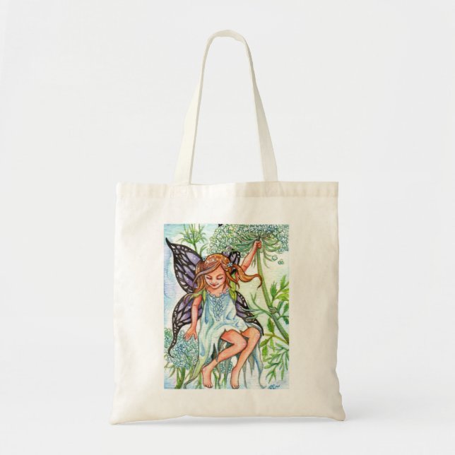 Queen Anne's Lace Fairy Tote Bag (Front)