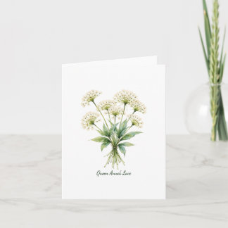 Queen Anne's Lace Floral Blank Note Card