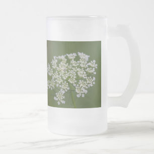 Queen Anne's Lace Frosted Glass Beer Mug