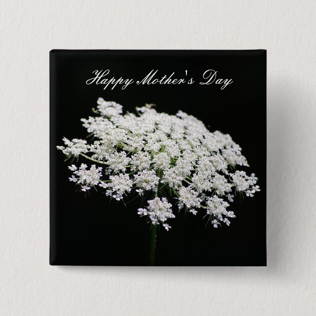 Queen Anne's Lace Mother's Day 15 Cm Square Badge (Front)