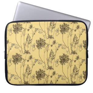 Queen Anne's Lace on a Laptop Sleeve (Yellow)