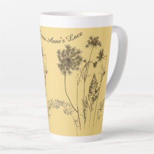 Queen Anne's Lace on a Large Latte Mug