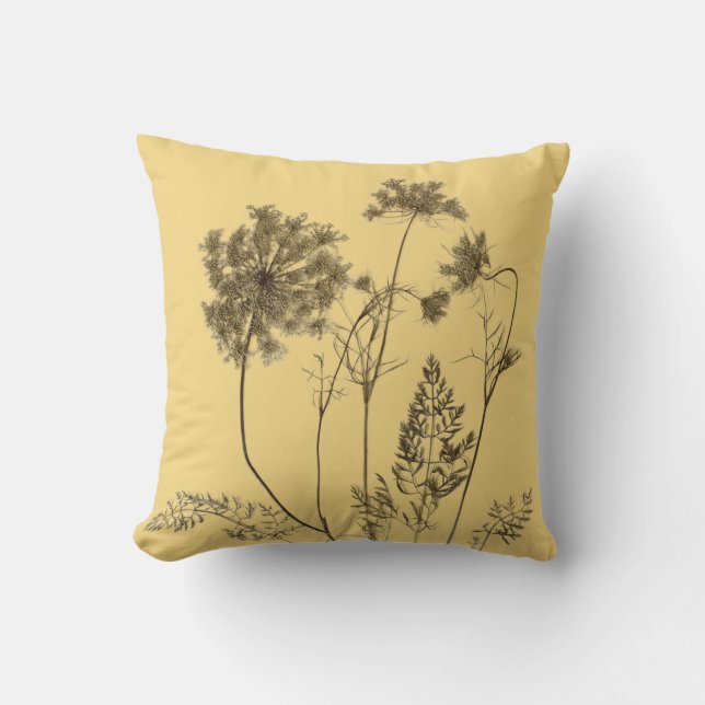 Queen Anne's Lace on a Throw Pillow (Front)
