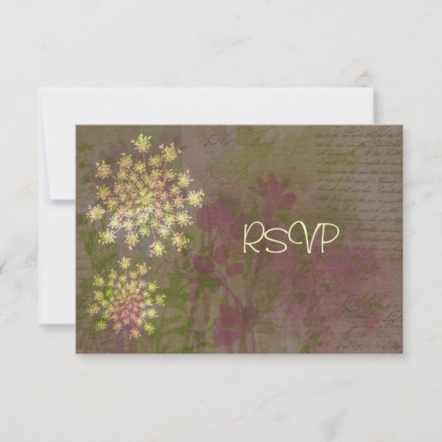 Queen Anne's Lace Reception RSVP Invitation (Front)