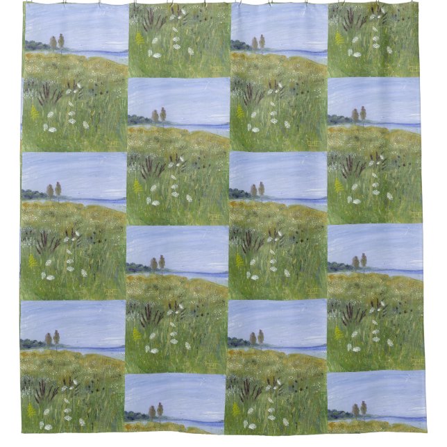 Queen Anne's Lace Shower Curtain (Front)