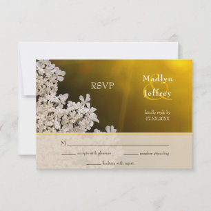 Queen Anne's lace summer wildflower wedding RSVP Card