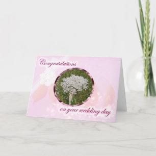 Queen Anne's Lace Wedding Congratulations Card