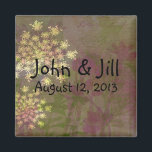 Queen Anne's Lace Wedding Favor Magnet<br><div class="desc">This Queen Anne's Lace Wedding Favor Magnet features my digital art layering of flowers and plants and is perfect for Country or Garden Weddings.</div>