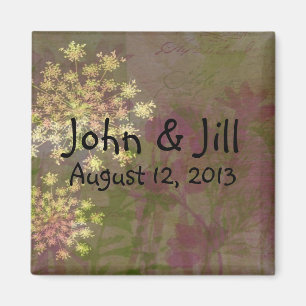 Queen Anne's Lace Wedding Favor Magnet