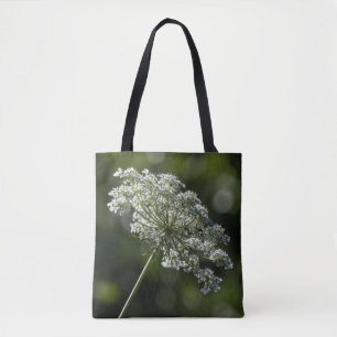 Queen Anne's Lace White Wildflower Tote Bag