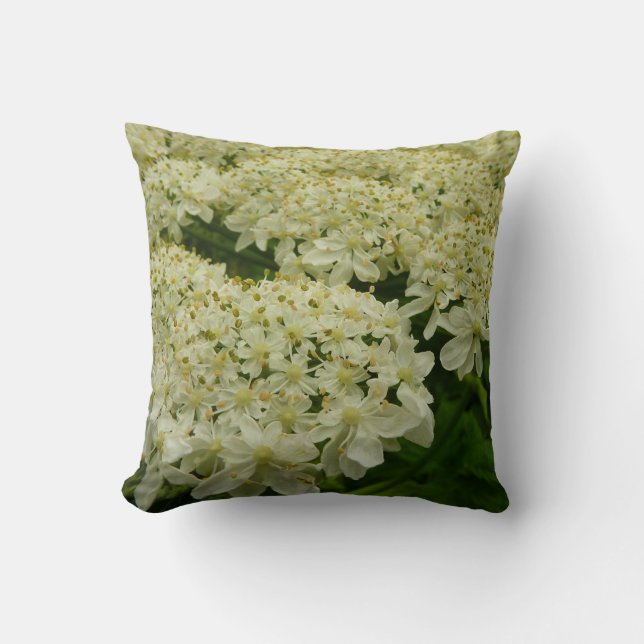 Queen Anne's Lace Wildflower Photo Cushion (Front)