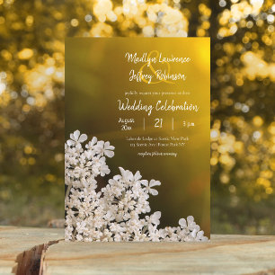 Queen Anne's Lace wildflower wedding invitation