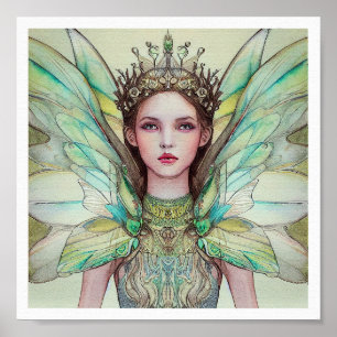 Queen Aoife - Fairy Watercolor Painting Poster