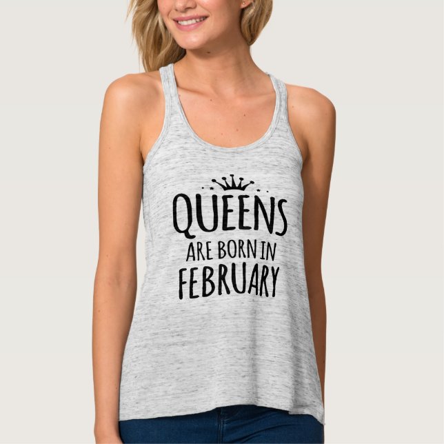 queen are born in february tank top (Front)