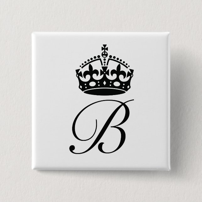 Queen B 15 Cm Square Badge (Front)