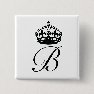 Queen B 15 Cm Square Badge