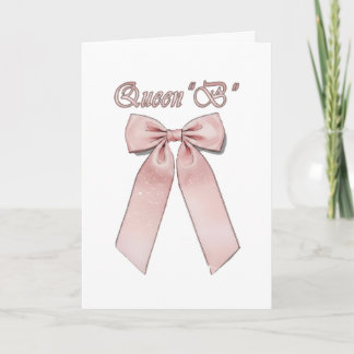 Queen B - Pink chic bows Card