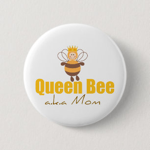 Queen Bee 6 Cm Round Badge