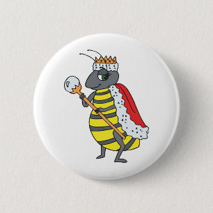 Queen Bee 6 Cm Round Badge