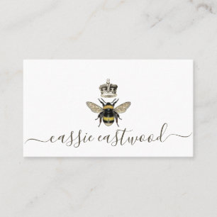 Queen Bee And Crown Calling Card