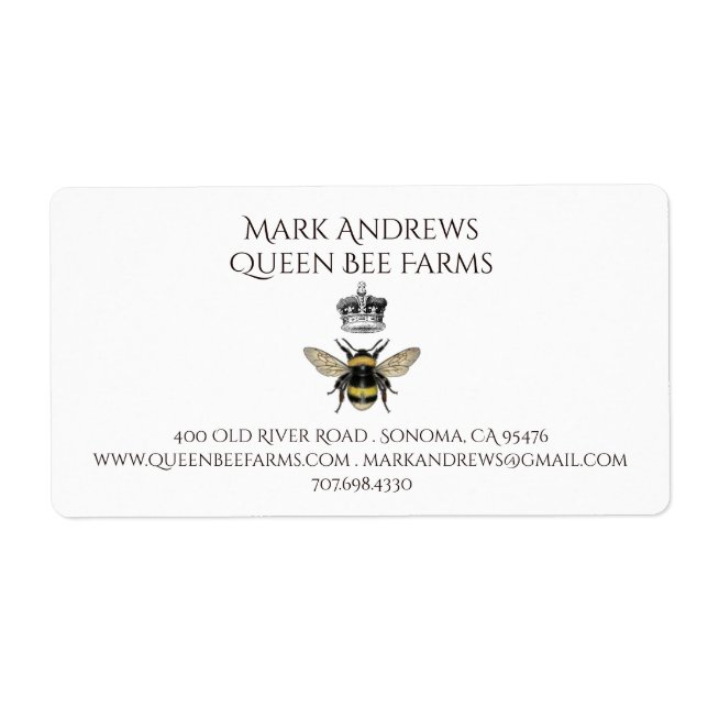 Queen Bee And Crown Farm Or Apiary (Front)