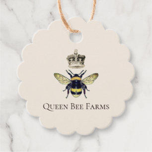 Queen Bee Apiary Farm Honey Products Favour Tags