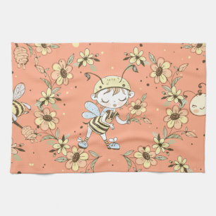 Queen Bee Art Tea Towel