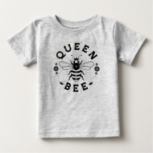 Queen Bee Baby Top T-shirt / Grey