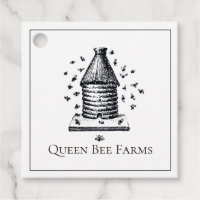 Queen Bee Beehive Beekeeper Honey Products Tag