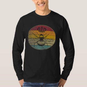 Queen Bee Beekeeper Save The Bees Retro Honey Whis T-Shirt