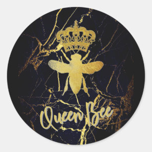 QUEEN BEE Black Marble Sticker