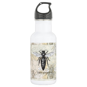 Queen Bee Bug Insect Antique Illustration 532 Ml Water Bottle
