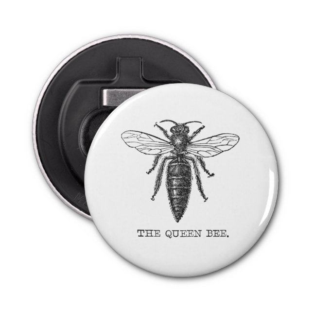 Queen Bee Bug Insect Antique Illustration Bottle Opener (Front)