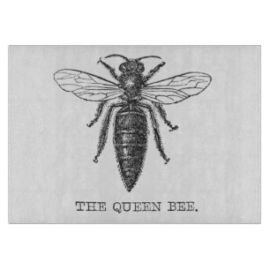 Queen Bee Bug Insect Antique Illustration Cutting Board