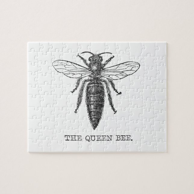 Queen Bee Bug Insect Antique Illustration Jigsaw Puzzle (Horizontal)