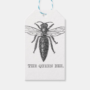 Queen Bee Bug Insect Bees Illustration Gift Tags