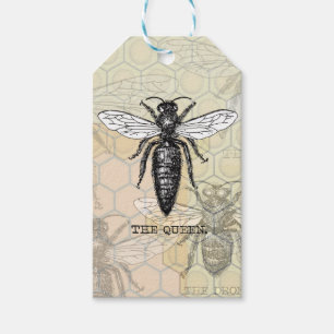Queen Bee Bug Insect Bees Illustration Gift Tags