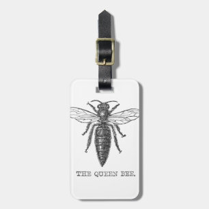Queen Bee Bug Insect Bees Illustration Luggage Tag
